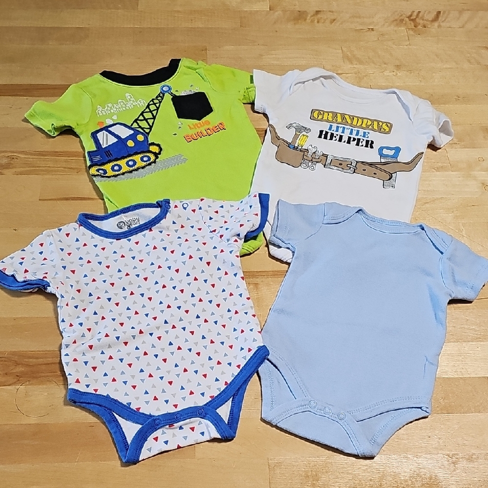🛠️ Baby Boy Onesies Lot of 4 | 6-9M